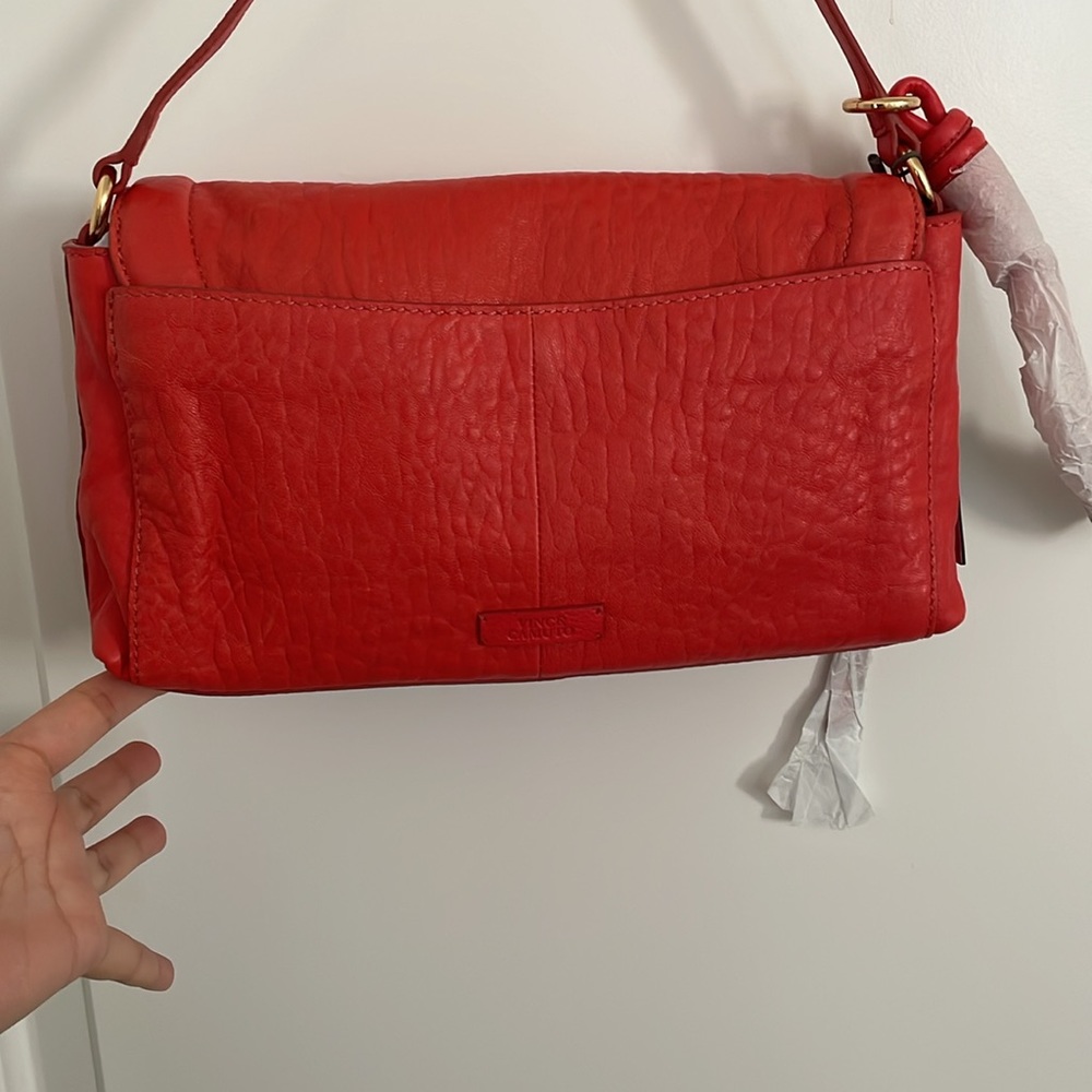 Vince Camuto Bubble Lamb Leather Flap Crossbody - Picture 3 of 9